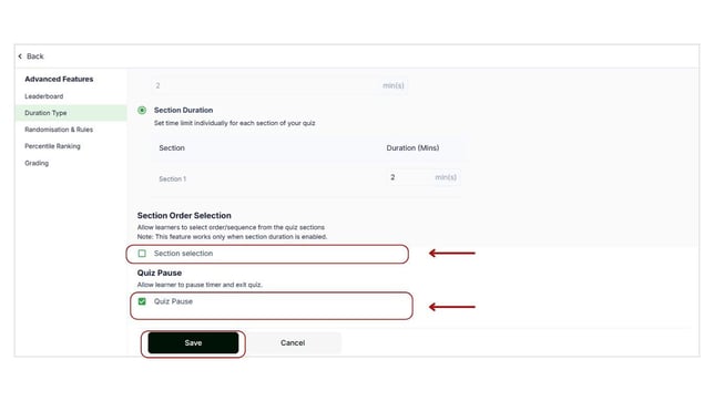 Set up the time duration type for your Mock test step 4