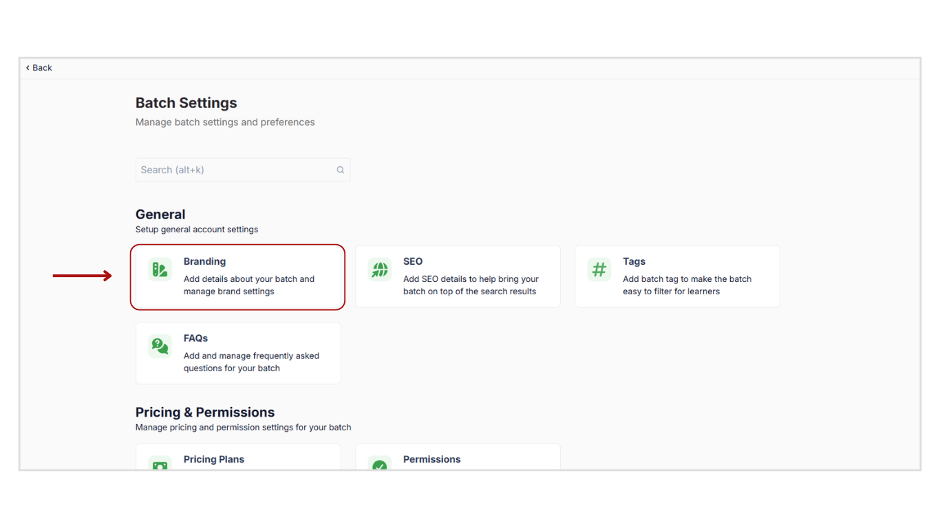 Add branding details for Batch