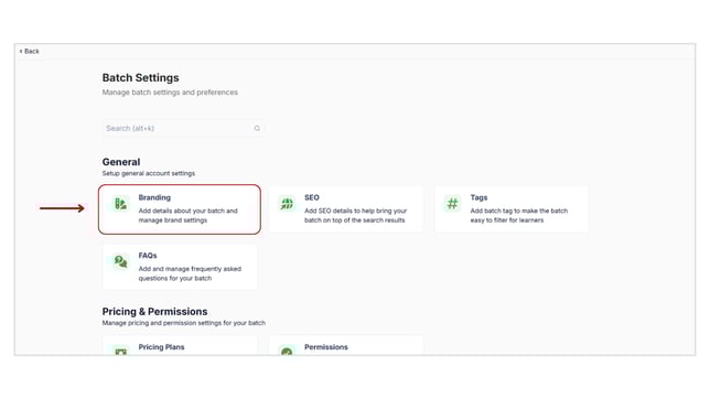 Add branding details for Batch step 3