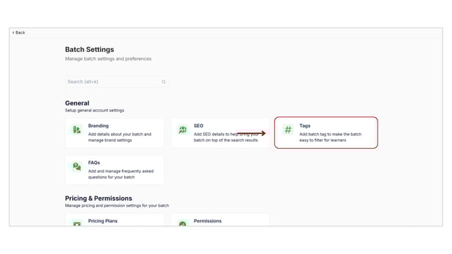 Add a tag to the Batch step 2