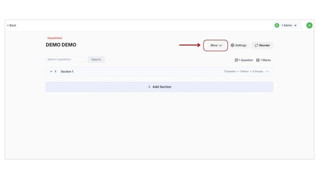 View and print the mock test's questions step 1