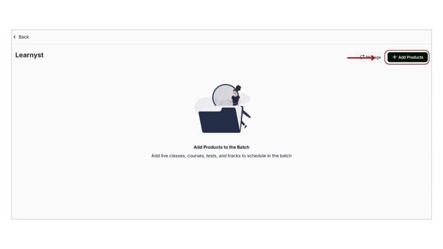 Add products and tracks to the Batch step 2