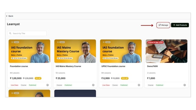 Reorder batch product step 1