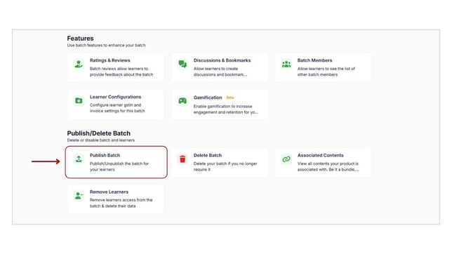 Publish the Batch step 2