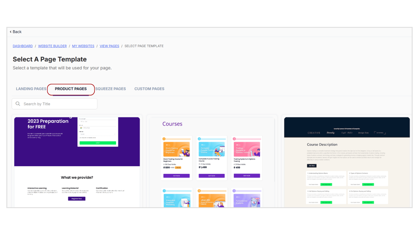 Website Page Template Overview