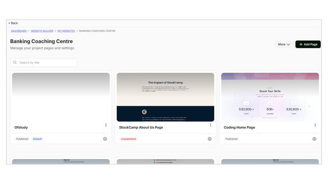 Adding a New Page to Website step 2