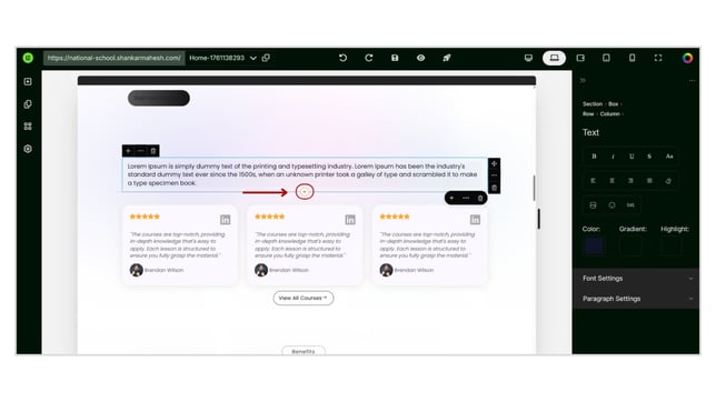 Website Containers and Elements Overview step 2