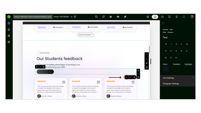 Website Containers and Elements Overview step 3