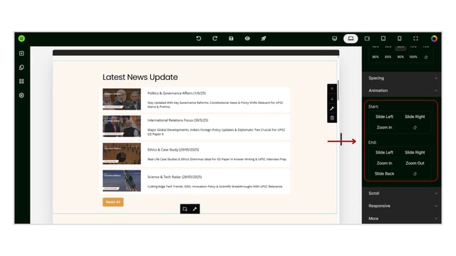 Adding Animation Within Website Page step 3