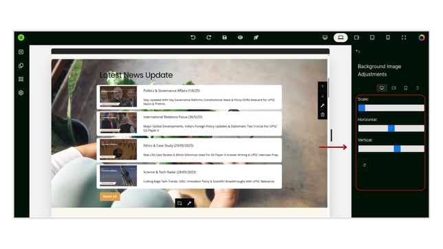 Box Settings in Website Builder step 4
