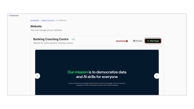Set a Default Page for Website step 2