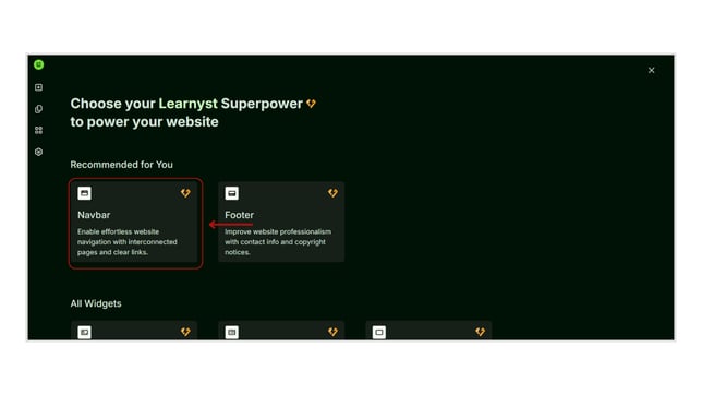 Adding a Navbar to a Website Page step 1