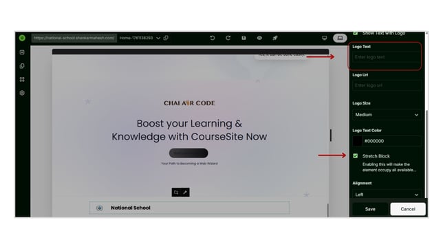 Adding a Footer to the Website Page step 7