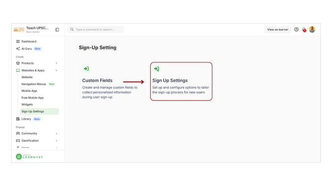 Announcing GitHub Integration for Mobile Apps on Learnyst step 1