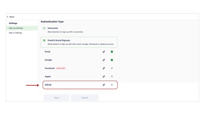 Announcing GitHub Integration for Mobile Apps on Learnyst step 2