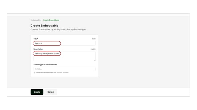 Overview of the Widgets (embeddables) step 2