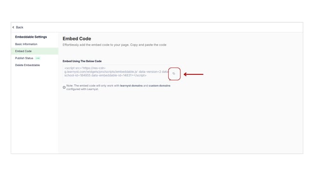 Overview of the Widgets (embeddables) step 11