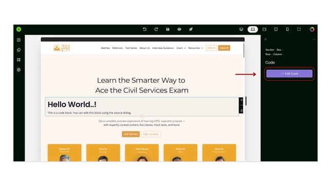 Overview of the Widgets (embeddables) step 14