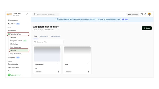 Showcase your embeddable on other platforms step 1