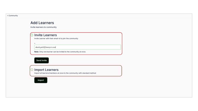 Invite Learners to Learnyst Community step 3