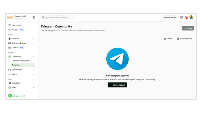 Link Telegram account to the school step 5
