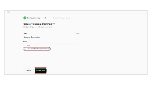 Create a telegram community step 3
