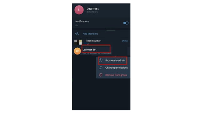 Create a telegram community step 7