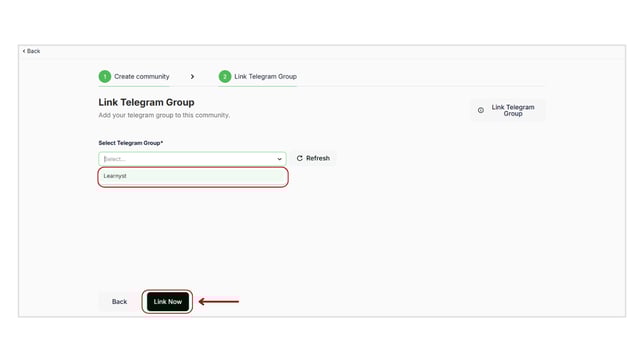 Create a telegram community step 10