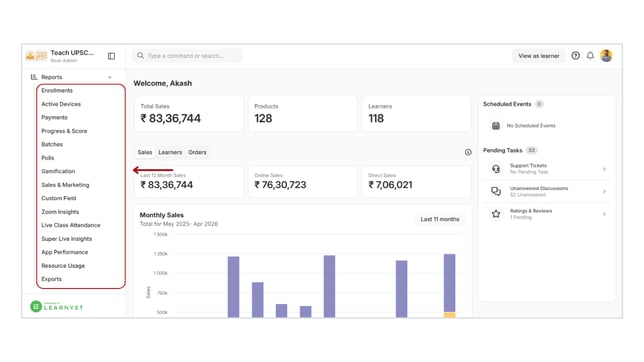 Export the reports step 2
