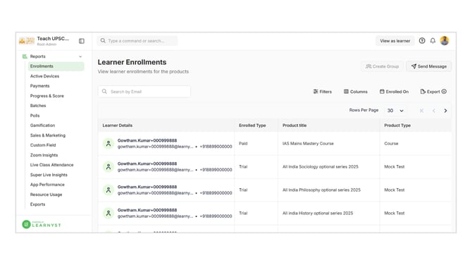Export the reports step 3
