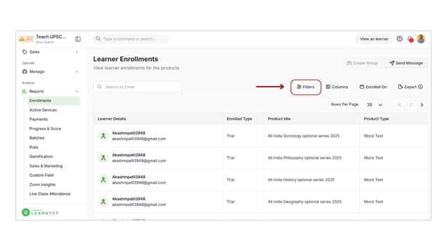 Export the reports step 4