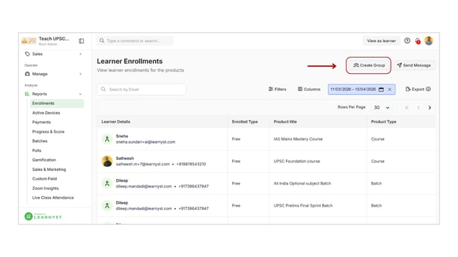 Create groups based on reports step 3