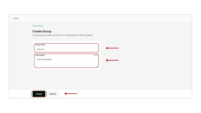 Create groups based on reports step 4