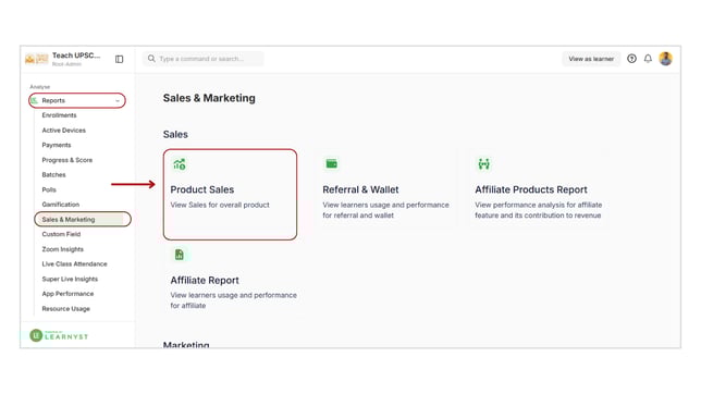 Collect all the sales report step 1