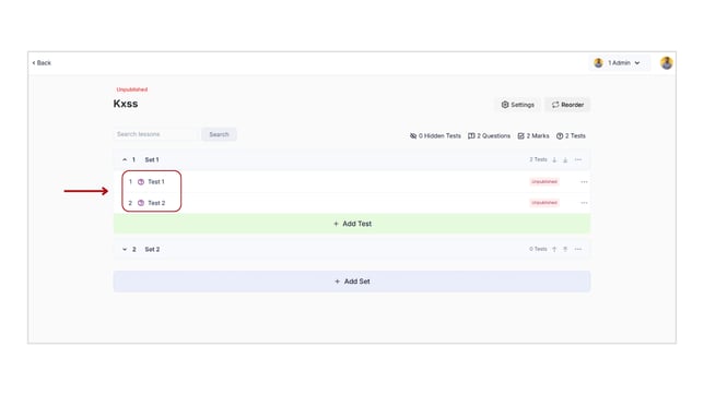 Delete the test from test series step 4