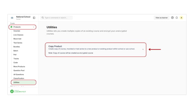 Copy the existing test series step 1