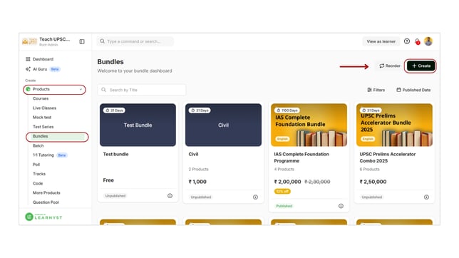 Overview of the bundles step 1