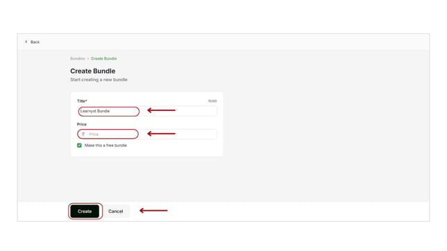 Overview of the bundles step 3