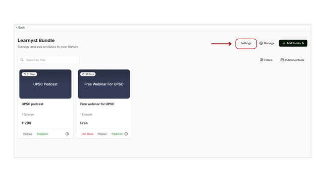 Remove learners from the bundle step 1
