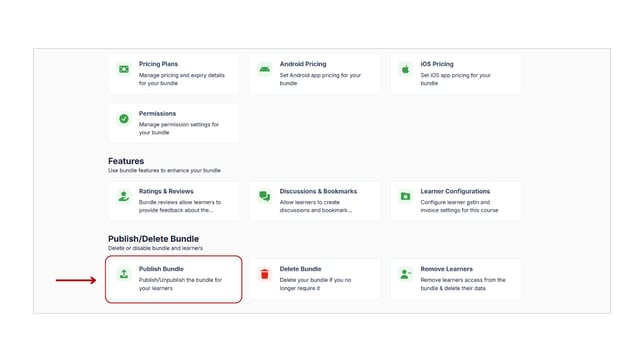 Publish the bundle step 3
