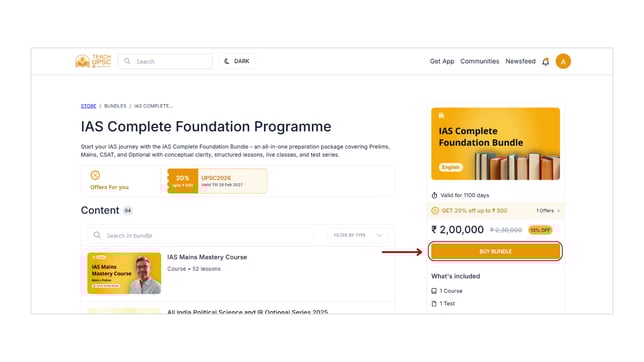 Preview bundle as a learner step 3