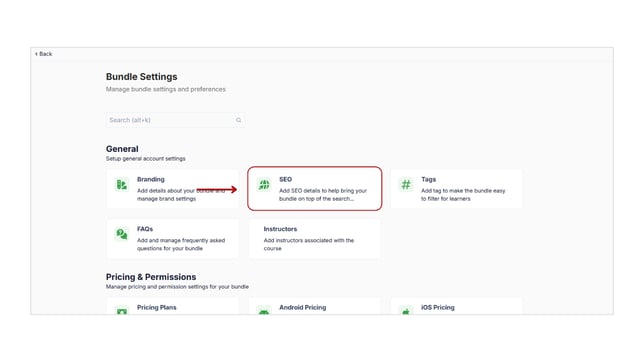 Add SEO details to bundles step 3