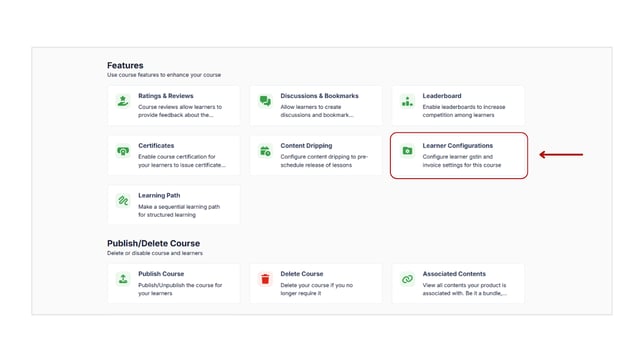Setting Up Learner Configuration Settings step 3