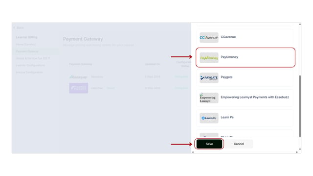 Configure PayU Money Payment Gateway step 3