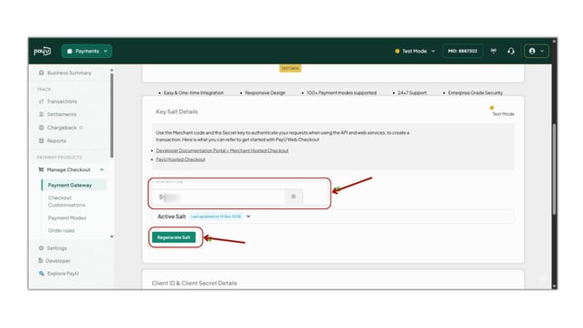 Configure PayU Money Payment Gateway step 6