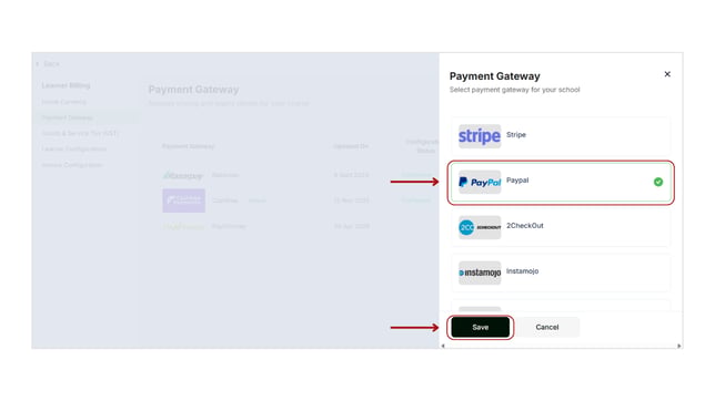 Configure Paypal Payment Gateway step 5