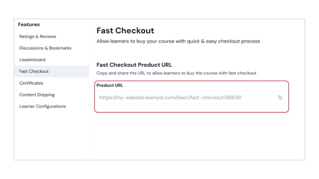 Enable the fast checkout feature to buy your products step 5
