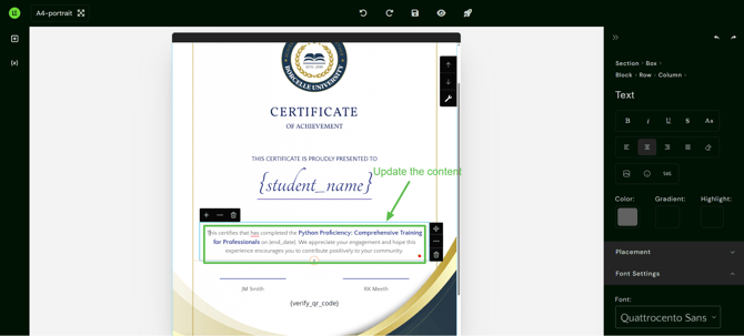 Design Certificates