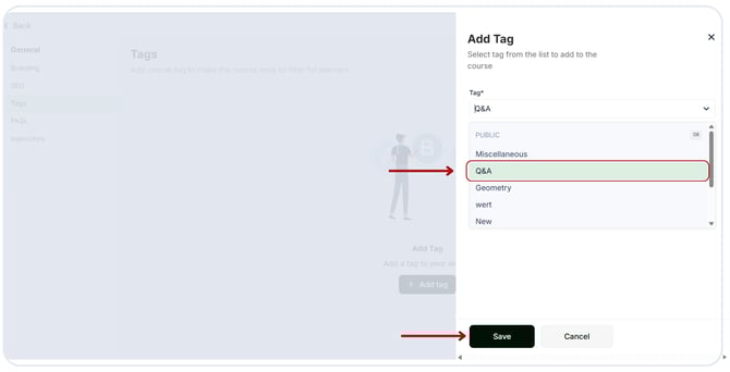 Add Tag details to the courses (2)