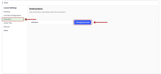 Add author for your live class. (2)